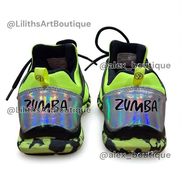 Zumba Fly Fusion Neon Camo Low Top Shoes(F018)-Size 9 for Unisex - Picture 7 of 11